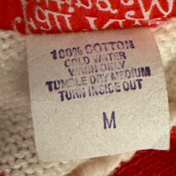 FALL RIVER KNITTING MILLS USA Red White Striped Sweater Blue Stars Vintage Sz M - Picture 5 of 7